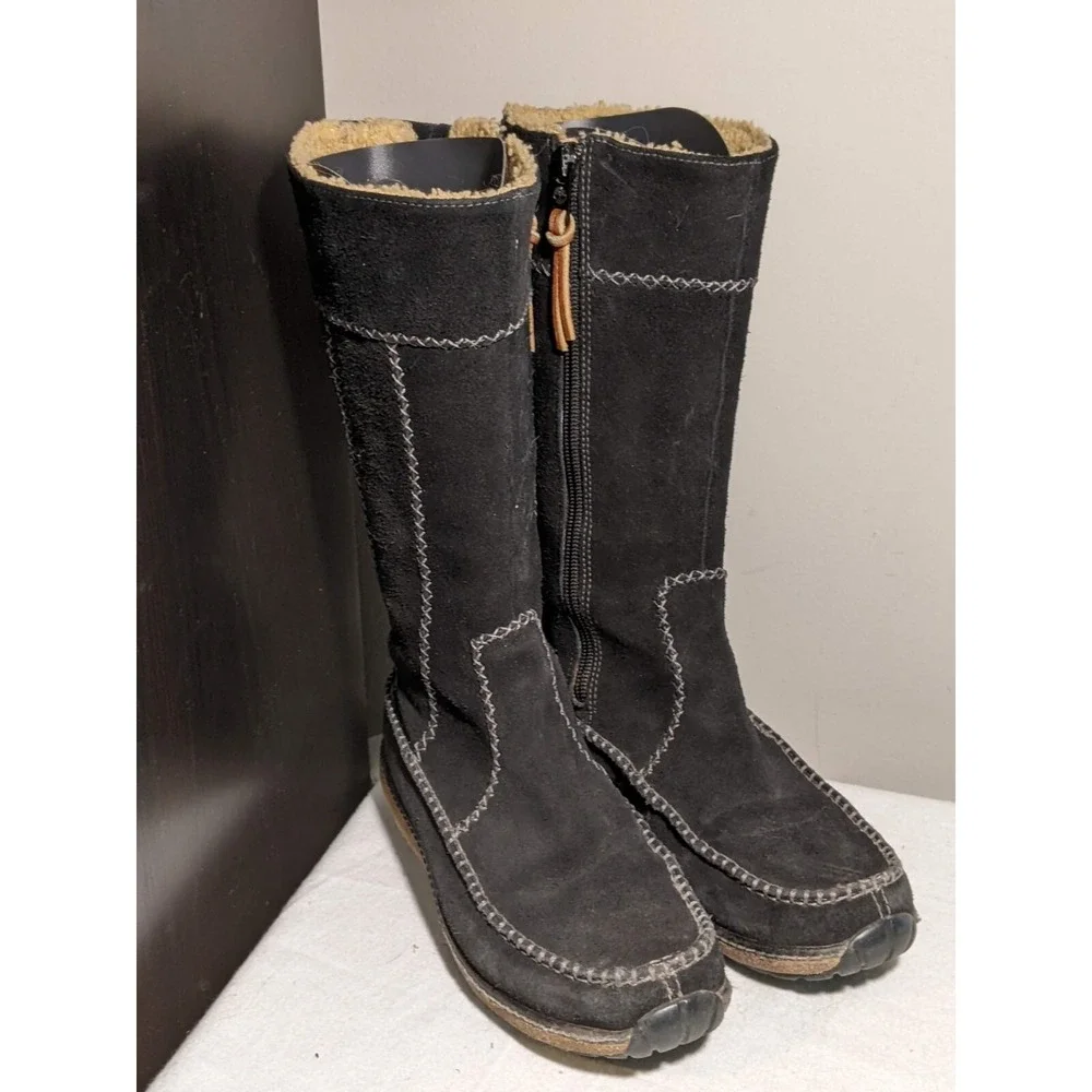 Timberland Fauna Waterproof Black Suede Boots Womens US 6 - Picture 1 of 8